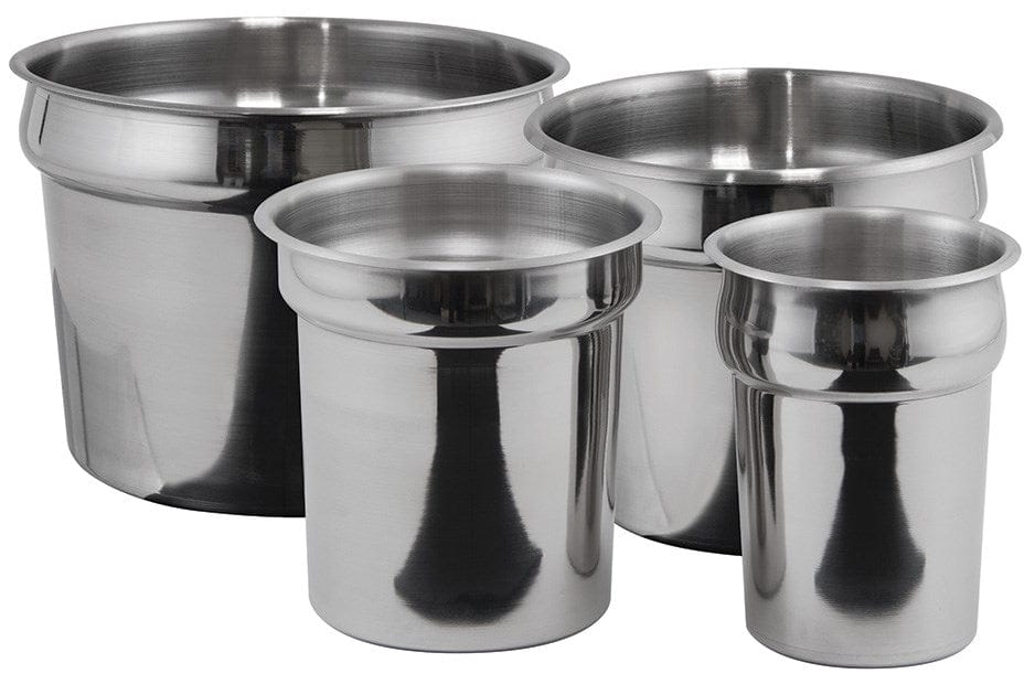 Winco Unclassified Each Winco INS-4.0 4 Quart Heavy Weight Stainless Steel Inset with Mirror Finish | Denson CFE