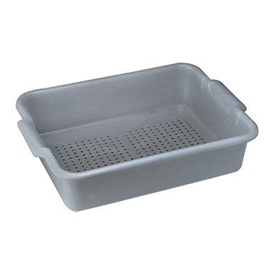 Winco Unclassified Each Winco PLP-5G Heavy Weight Gray Perforated Bus Box 21-1/4 x 15-3/8 x 4-7/8 | Denson CFE