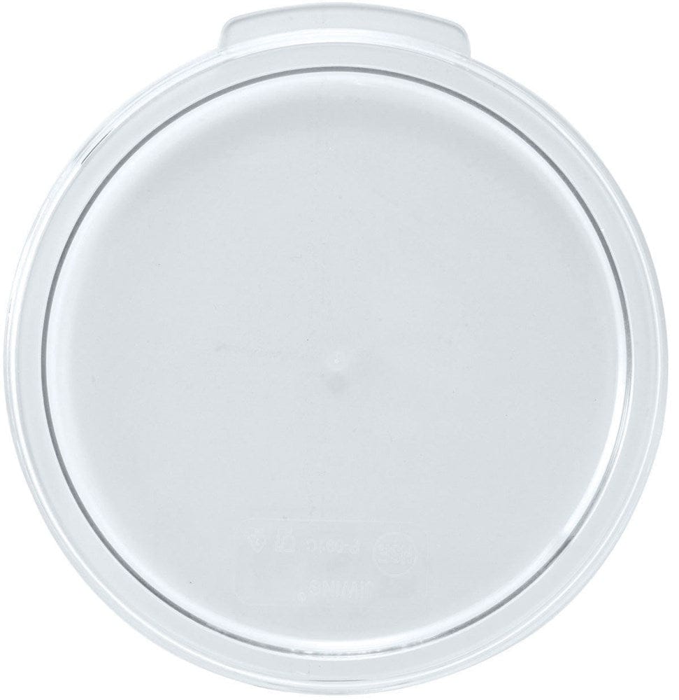 Winco Unclassified Each Winco PTRC-1222C Translucent Polypropylene Cover for 12 18 and 22 Quart Round Containers | Denson CFE