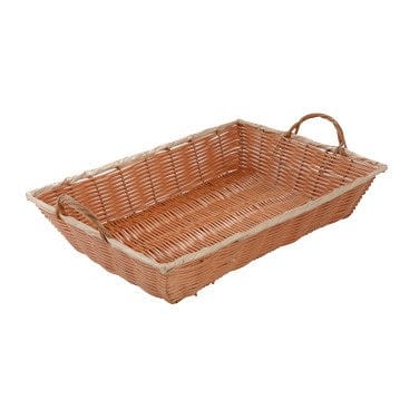 Winco Unclassified Each Winco PWBN-16B Natural Polypropylene Woven Basket with Handles for Multi-Purpose Use 11 x 16 | Denson CFE
