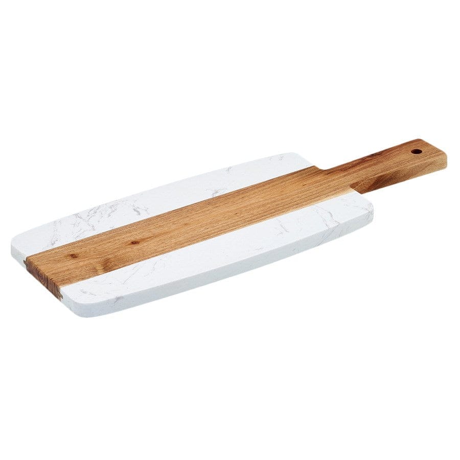 Winco Unclassified Each Winco SBMW-117 Elegant Marble and Acacia Wood Serving Board 11-1/4 by 7 | Denson CFE