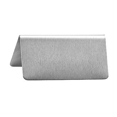 Winco Unclassified Each Winco SGN-100 Stainless Steel Blank Tent Sign 3 Inches Long and 1.5 Inches Wide | Denson CFE