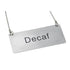 Winco Unclassified Each Winco SGN-202 Decaf Beverage Chain Sign Stainless Steel 3-1/2 Inches Long 1-3/4 Inches Wide 12 Inch Chain | Denson CFE