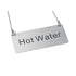 Winco Unclassified Each Winco SGN-204 Hot Water Chain Sign with Stainless Steel Finish and 12 Inch Chain | Denson CFE