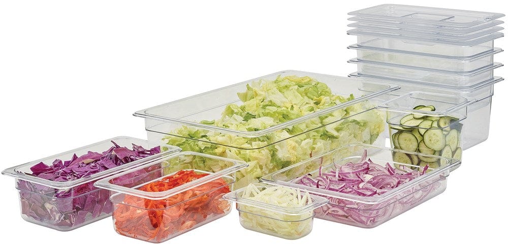 Winco Unclassified Each Winco SP7300C Poly-Ware 1/3 Size Slotted Polycarbonate Food Pan Cover