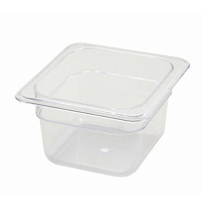 Winco Unclassified Each Winco SP7604 Poly-Ware Food Pan 1/6 Size 4 Inch Deep Dishwasher Safe Break-Resistant Polycarbonate | Denson CFE
