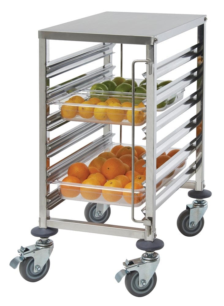 Winco Unclassified Each Winco SRK-12 Stainless Steel Under-Counter Food Pan Rack 12-Tier with 1.5 to 1.75 Inch Spacing | Denson CFE