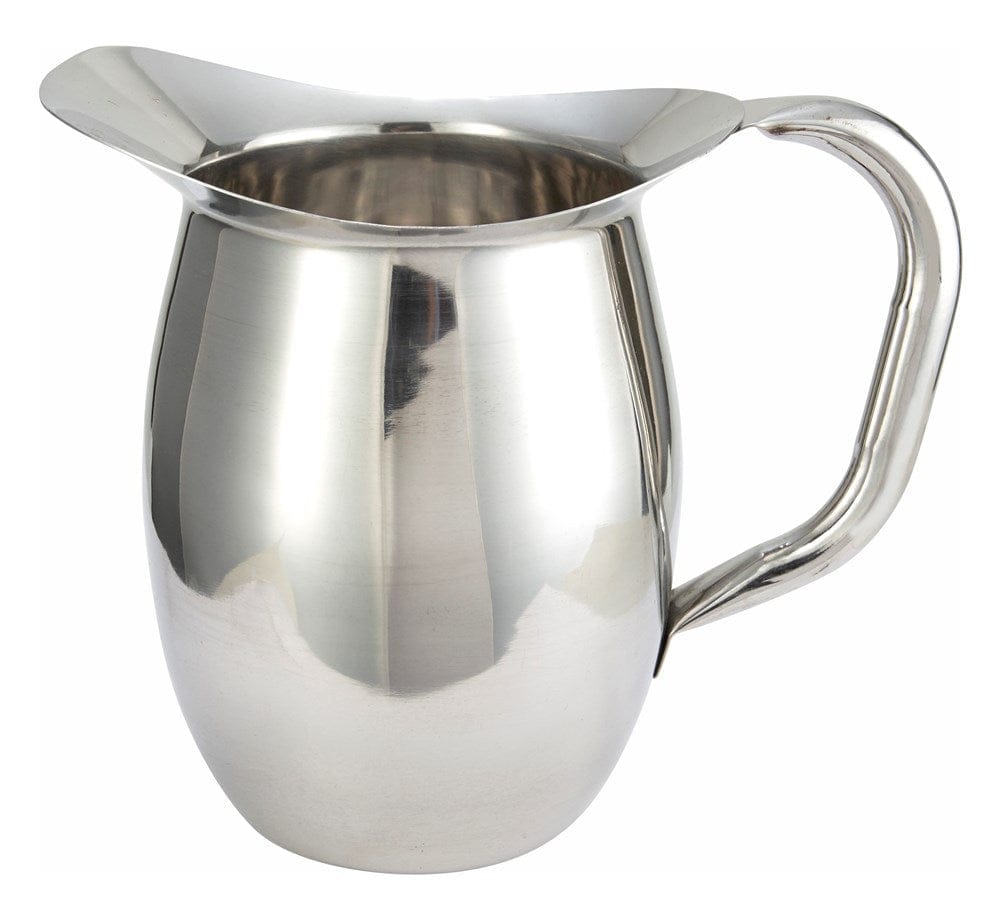 Winco Unclassified Each Winco WPB-3 3 Quart Heavyweight Stainless Steel Bell Pitcher with Mirror Finish | Denson CFE