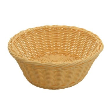 Winco Unclassified Pack Winco PWBN-88R Natural Polypropylene 8 1/4 Inch Round Woven Basket | Denson CFE