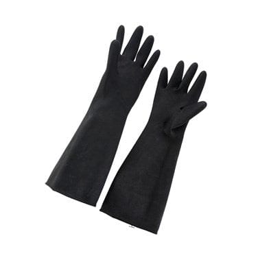 Winco Unclassified Pair / Black Winco NLG-1018 Natural Latex Gloves 10 Inch x 18 Inch Black | Denson CFE