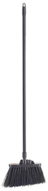 Winco Unclassified Set / Black Winco BRAU-9K-H Heavy Duty Angle Broom Set with 48 Inch Fiberglass Handle and Black Bristles | Denson CFE