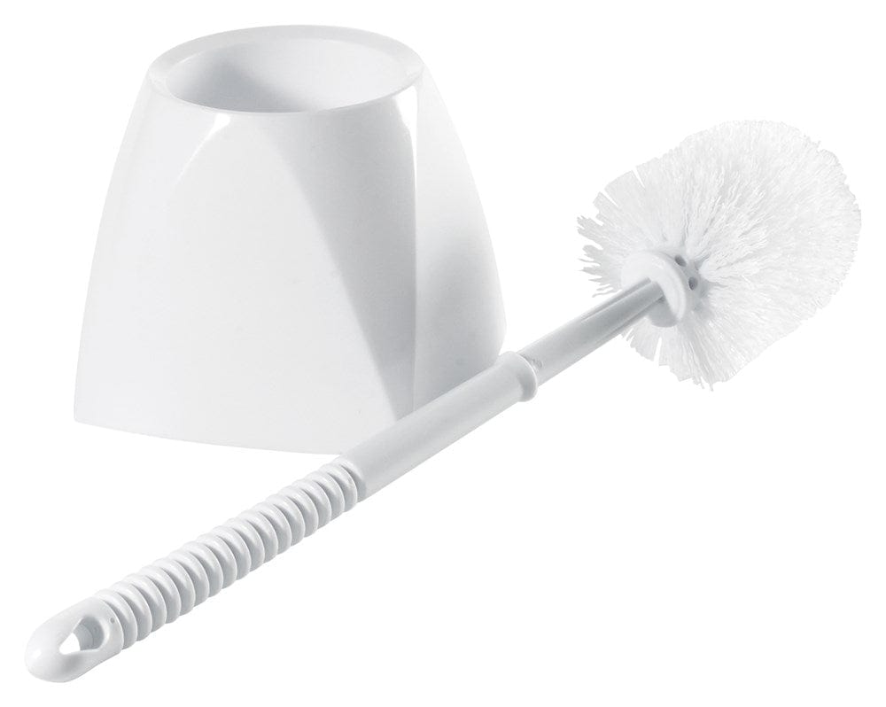 Winco Unclassified Set Winco BR-15SET Toilet Bowl Brush with Caddy, PP, White