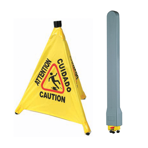 Winco Unclassified Set Winco CSF-SET Caution Sign Pop-up Safety Cone with Storage Tube | Denson CFE
