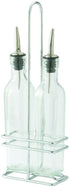 Winco Unclassified Set Winco GOB-8S Oil and Vinegar Cruet Set with Chrome Plated Rack and Two 8 Ounce Bottles | Denson CFE