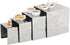 Winco Unclassified Set Winco HRS-4 Premium Stainless Steel Display Riser Set 4 Pieces with Wavy Surface | Denson CFE