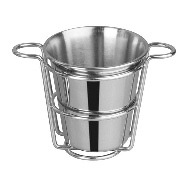 Winco Unclassified Set Winco SFCW-4S Stainless Steel Fry Cup with Wire Holder 4 Inch Diameter | Denson CFE