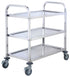 Winco Unclassified Set Winco SUC-50 Utility Trolley, 3 Tiers, Large Size, Stainless Steel, 37.5"x20"x37.5"