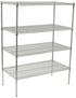 Winco Unclassified Set Winco VCS-1836 Wire Shelving Set 18 x 36 x 72 Inch Four Shelf Heavy Duty Storage | Denson CFE