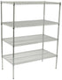 Winco Unclassified Set Winco VCS-1848 Wire Shelving Set 18 x 48 x 72 Inch Heavy Duty Chrome Plated Storage Solution | Denson CFE