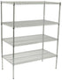 Winco Unclassified Set Winco VCS-2448 24 inch x 48 inch x 72 inch Heavy Duty Wire Shelving Set | Denson CFE