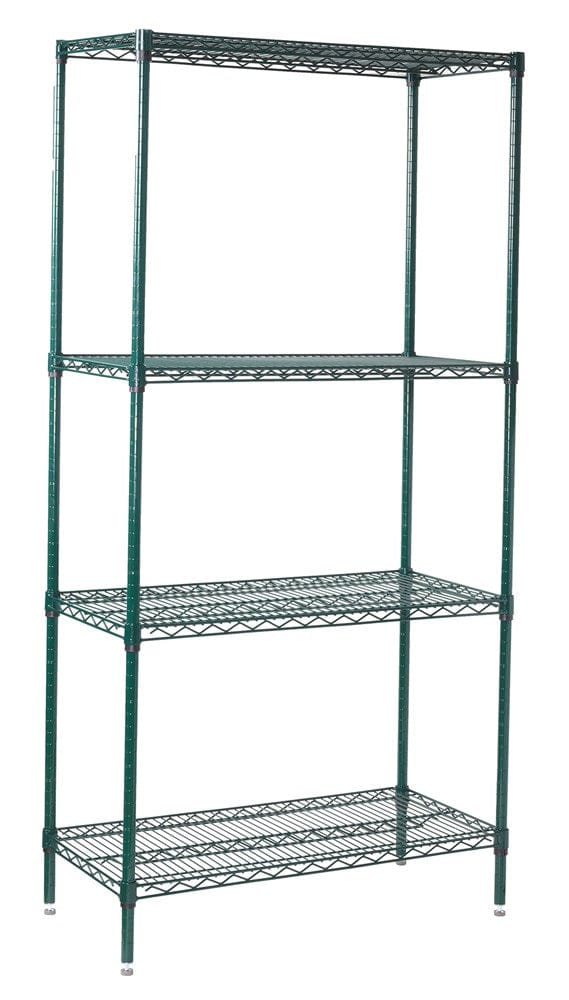 Winco Unclassified Set Winco VEXS-2436 24" x 36" x 72" Epoxy Coated Wire Shelving Set