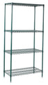 Winco Unclassified Set Winco VEXS-2448 Heavy Duty Epoxy Coated Wire Shelving Set 24 x 48 x 72 Inches | Denson CFE