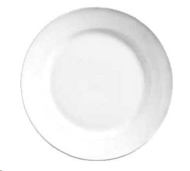 World Tableware Canada Dinnerware 1 Doz / Porcelain World Tableware 840-445R-12 12" Plate - Wide Rim, Rolled Edge, Porcelain, Bright White, Porcelana