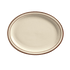 World Tableware Canada Dinnerware 2 Doz / Stoneware / Desert Sand World Tableware DSD-12 Desert Sand Platter - Speckled with 2 Brown Bands, 9.5 x 7.5 inch Oval | Denson CFE