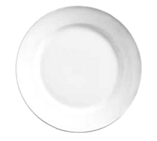 World Tableware Canada Dinnerware 2 Doz World Tableware 840-425R-25 9" Plate - Wide Rim, Rolled Edge, Porcelain, Bright White, Porcelana