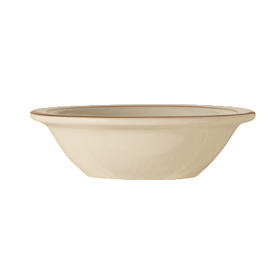 World Tableware Canada Dinnerware 3 Doz / Stoneware World Tableware DSD-11 4.5" Desert Sand Fruit Dish with Brown Bands - Case of 12 | Denson CFE