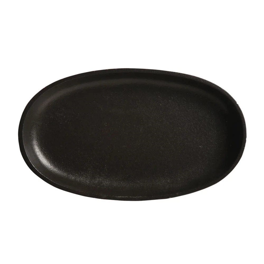 World Tableware Canada Smallwares 1 Doz World Tableware CIS-18 5 1/2" Oval Cast Iron Tray, Black