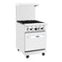 Atosa Catering Equipment Commercial Restaurant Ranges Each Atosa USA AGR-4B-NG 24" Gas Restaurant Range, (1) Space Saver Oven, (4) Open Burners