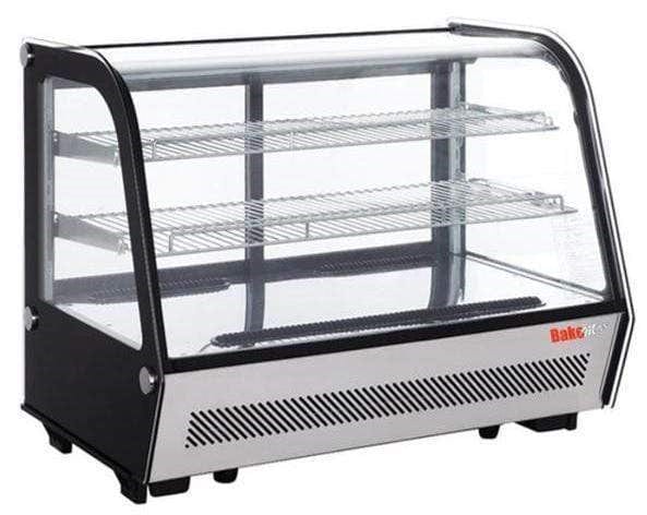 BakeMax Display Cases & Stands Each Titan Series Refrigerated Display Case, countertop, full service, 35"W, curved front glass, glass side panels