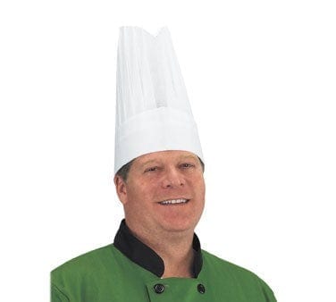 Chef Revival Essentials Case Chef Revival CHR12-P Flair Chef Hat, Paper, Ventilation Holes, 12", Adjustable, White