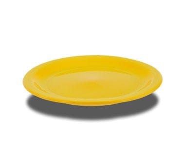 Crestware Dinnerware Dozen Plate, 9# dia., round, narrow rim, vitrified, oven & microw