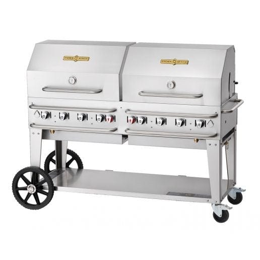Crown Verity Canada Unclassified Each Crown Verity RCB-60RDP 58" Pro Series Outdoor Mobile Outdoor Charbroiler, LP gas, 58" x 21" grill area, 8 burners