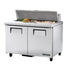 Delfield Refrigerated Prep Tables Each Delfield 4448N-12 48 1/8" Two Section Stainless Steel Sandwich / Salad Prep Refrigerator