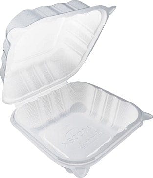 Denson CFE Disposables CASE Pebble Clamshell 6" x 6" x 3.25" Container with one compartment - 250/Case