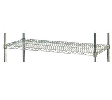 Denson CFE Storage & Transport Each Wire Shelf, 600 lb. weight capacity, 18"W x 72"L, for dry storage, zinc plated steel wire, chromate finish, clear coat, NSF