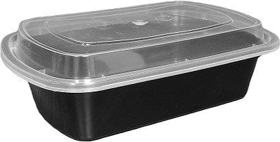 Denson CFE Unclassified Case Plastic Containers with Lids Regular 7" 24 Oz 150 Sets - Disposable Reusable Food Containers Meal Prep Bowls - Plastic Food Storage Containers with Lids - Lunch Containers