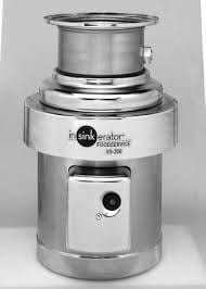 Emerson Electric Canada Ltd. Plumbing Each Disposer, basic unit only, three phase stainless steel construction, includes mounting gasket, 2 hp motor