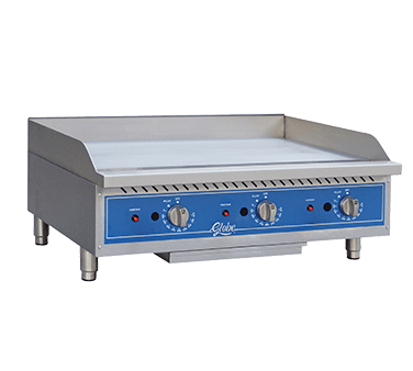 Globe Commercial Grills Each Globe GG36TG 36” Wide Gas Countertop Griddle With Three Burners And Thermostatic Controls - 90,000 BTU