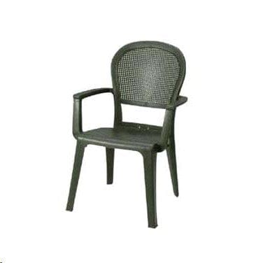 Grosfillex Essentials Each Seville Highback Stacking Armchair, designed for outdoor use, op