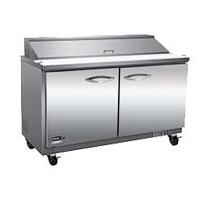 IKON Refrigerated Prep Tables Each Ikon ISP48M - 48.2" Mega Top Refrigerated Prep Table with Two Doors