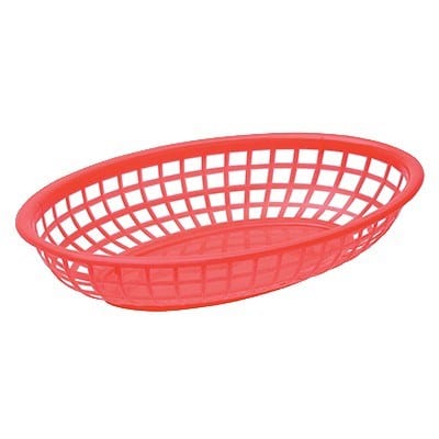 Johnson & Rose Canada Food Service Supplies Each Bread/Serving Basket, 9-3/8"; x 6"; x 1-7/8", oval,