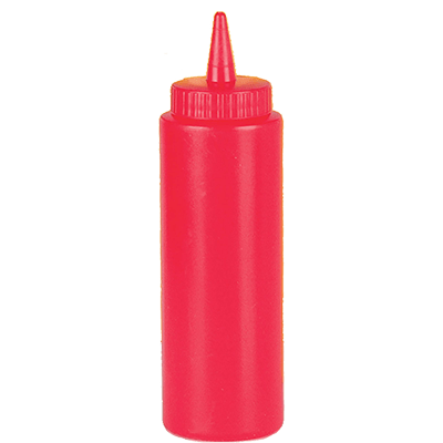 Johnson & Rose Canada Food Service Supplies Each Squeeze Bottle, 8 oz., ketchup, red, plastic