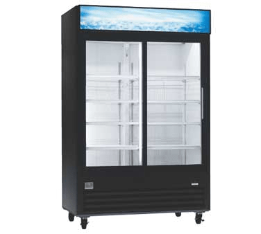 Kelvinator Commercial Merchandising and Display Refrigeration Each Kelvinator KCGM47RB-HC - 53" Two Glass Door Display Cooler - 47 Cu. Ft.