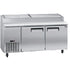 Kelvinator Commercial Refrigerated Prep Tables Each Kelvinator KCHPT72.9 - 71" Refrigerated Pizza Prep Table with Two Doors