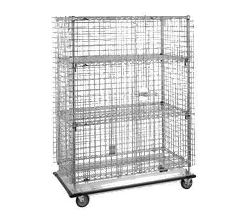 Metro Storage & Transport Each Metro SEC56LC Chrome Mobile Heavy Duty Wire Security Cabinet - 63 1/8" x 28 1/16" x 68 1/2"