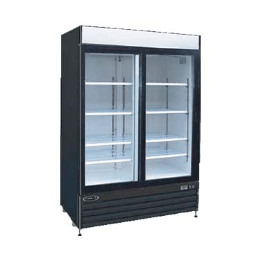 MVP Group Merchandising and Display Refrigeration Each Kool-It Refrigerated Merchandiser, 40.8 cu. ft., 52-2/5"W x 31-1/2"D x 79-1/2"H, (2) sliding locking glass doors